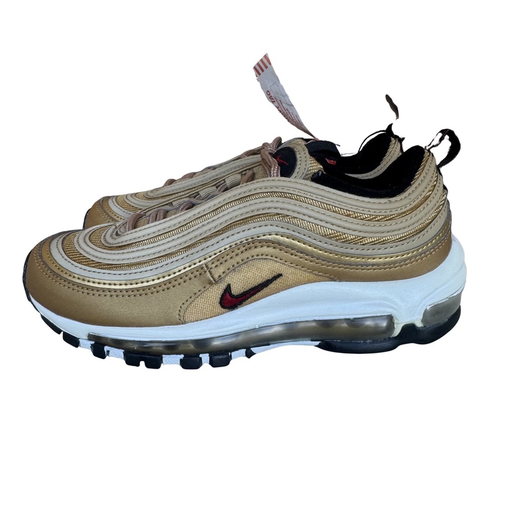 Nike Air Max 97 OG Golden Bullet Metallic Gold Varsity Red DQ9131-700 W 5.5 NWOB - Picture 4 of 9